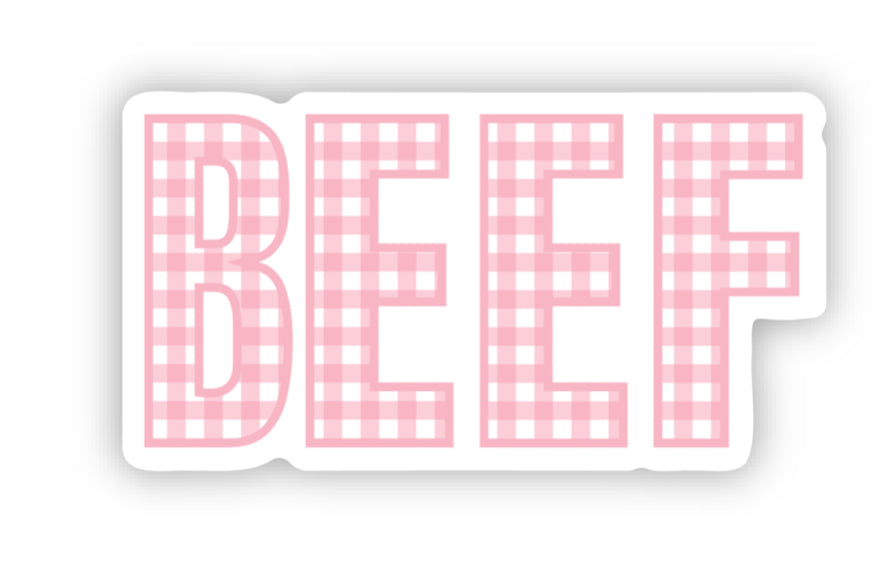 Sticker - Pink Checker Beef