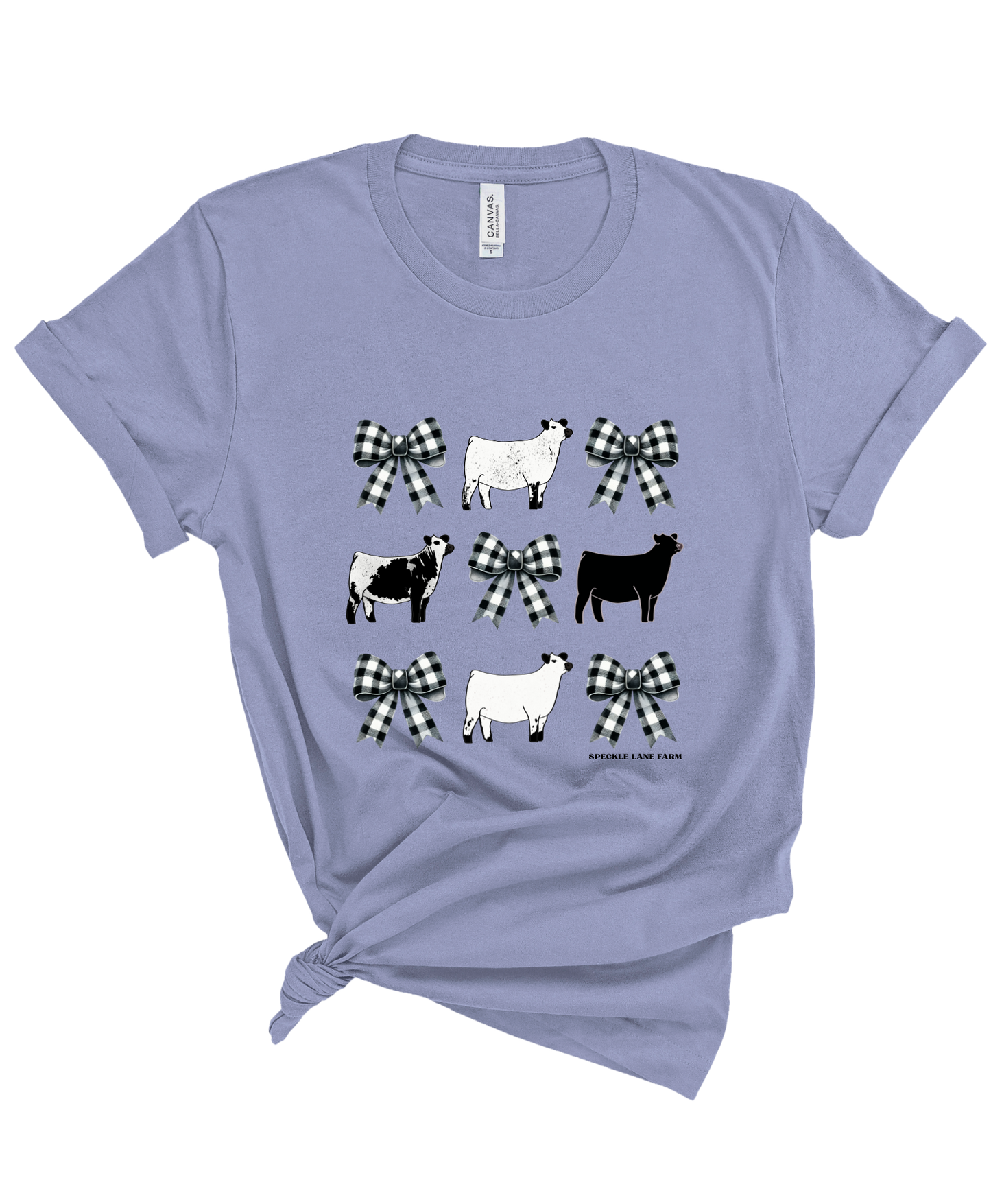 Speckle Park Heifer Bow Tee (2 Colour options)