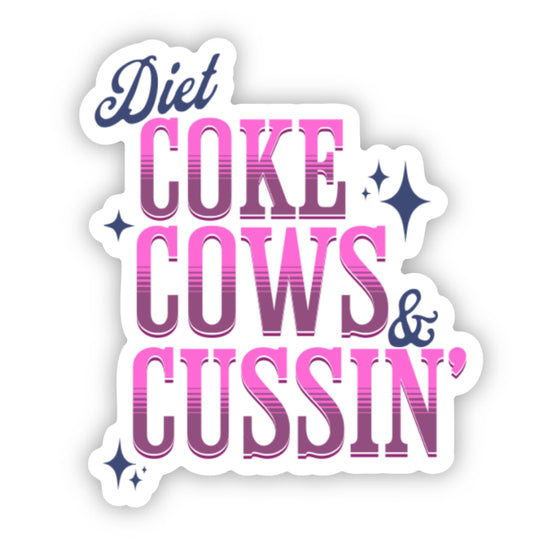 Sticker - Diet Coke Cows & Cussin'