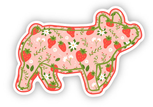 Sticker - Strawberry Pig