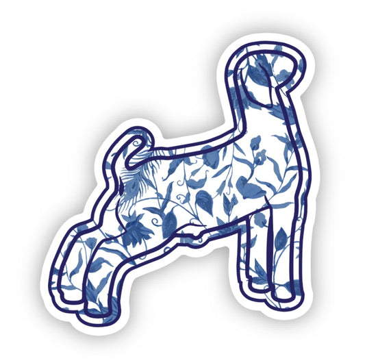 Sticker - Blue Floral Goat