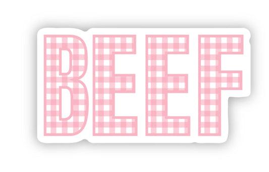 Sticker - Pink Checker Beef